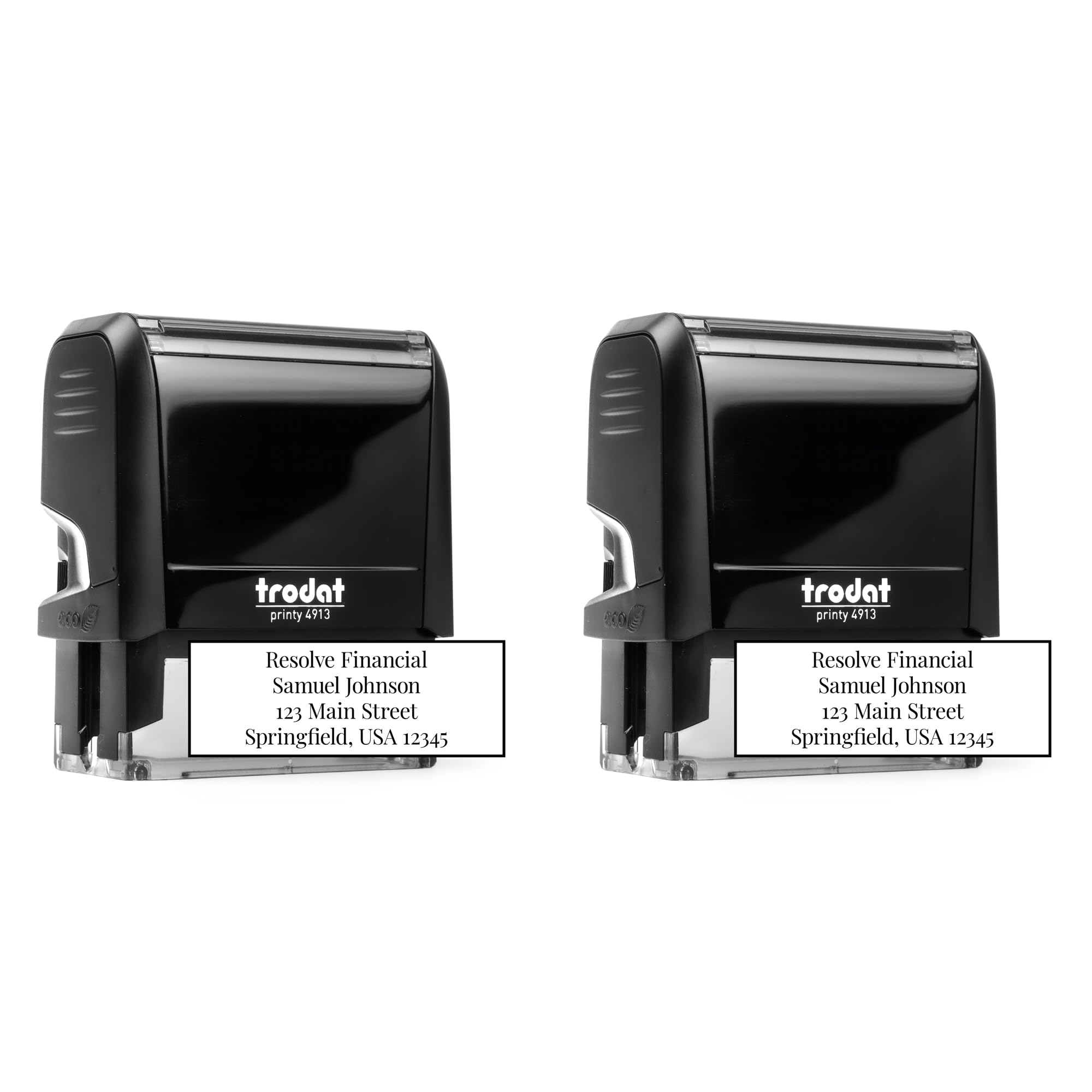 Custom 4 Line Address Stamp - 12 Font Options - Self-Inking Address Stamp (4 Line Stamp) Up to 4 Lines of Custom Text | Multiple Ink Color Options (2,