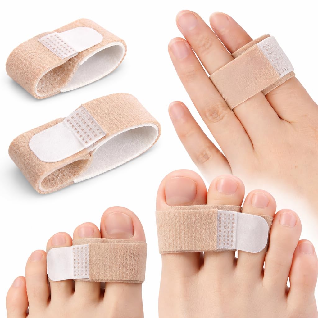 Finger & Toe Straightener Support Strap | Adjustable Splint for Hammer Toe, Claw Toe, Mallet Finger | Pain Relief & Alignment Corrector | Soft Fabric Reusable (Pack of 2)-image-16