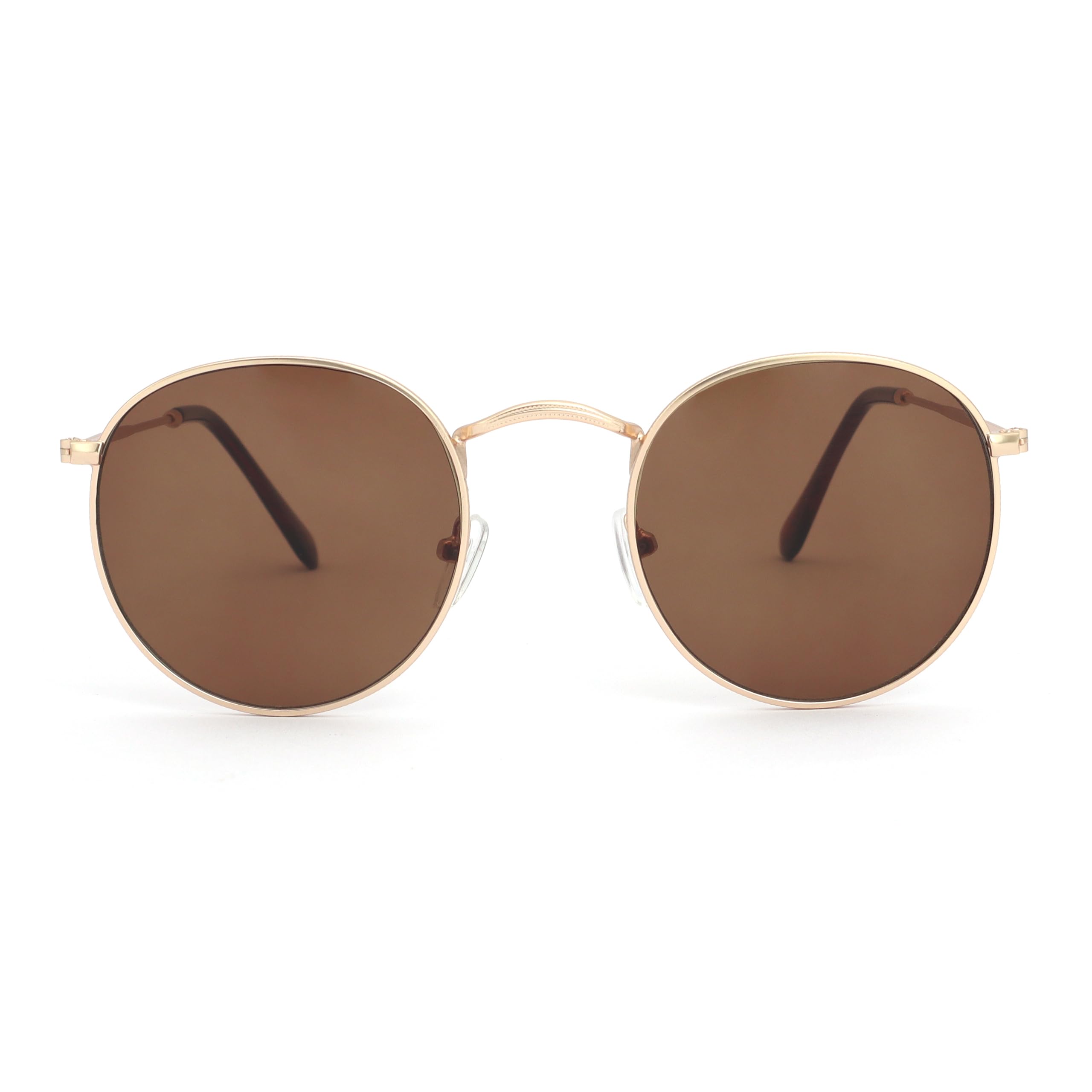 OPULIZE OPULIZE Sol Gafas de Lectura Solares Montura Retro Redonda Resistente a Arañazos Bisagras de Muelle Lente Tintado Protección UV 400 Unisex Hombre Mujer S94-9