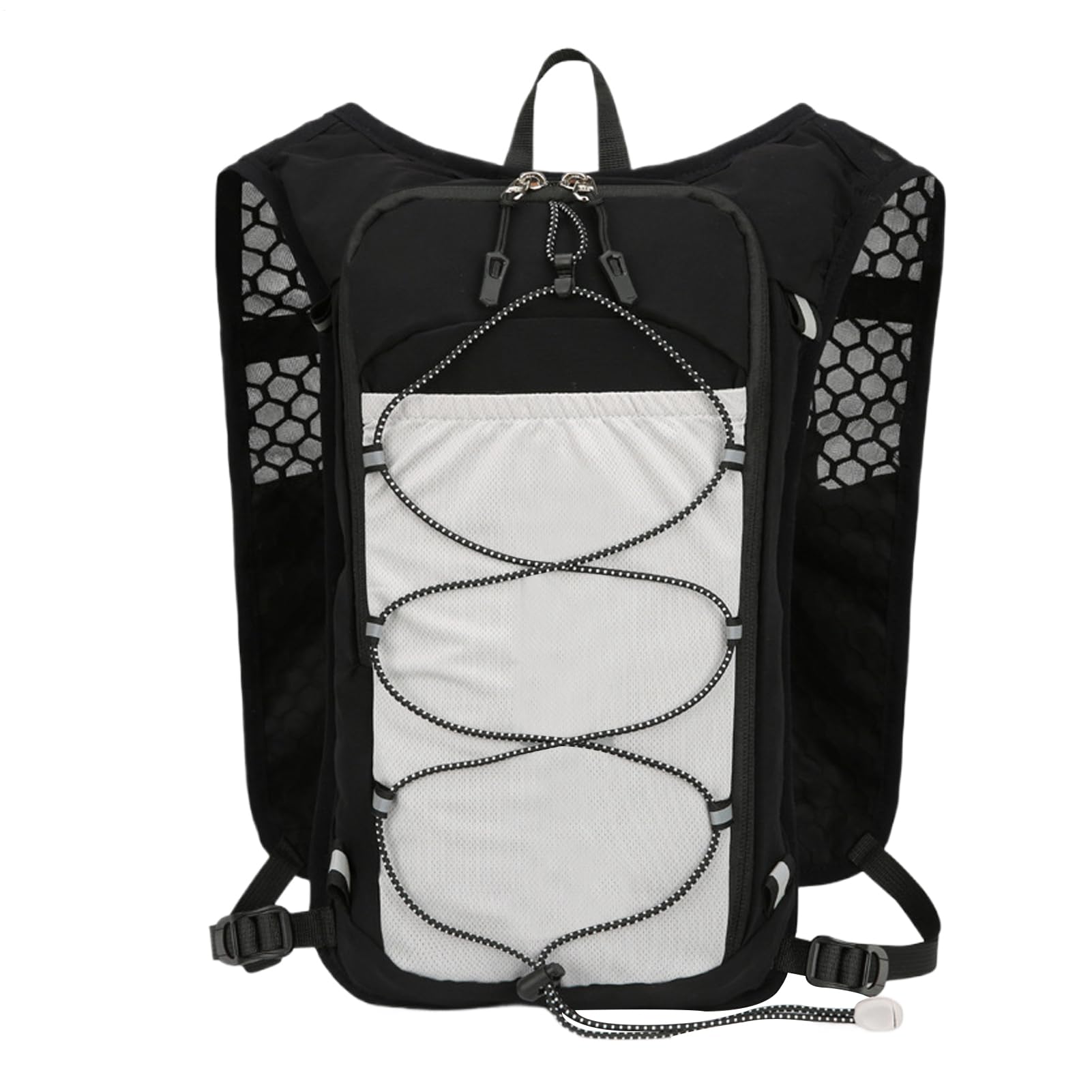 Gilet de course avec système d'hydratation pour course à pied, gilet d'hydratation de poitrine avec bandes réfléchissantes, système d'hydratation pour vélo, pour la course, la randonnée, l'alpinisme