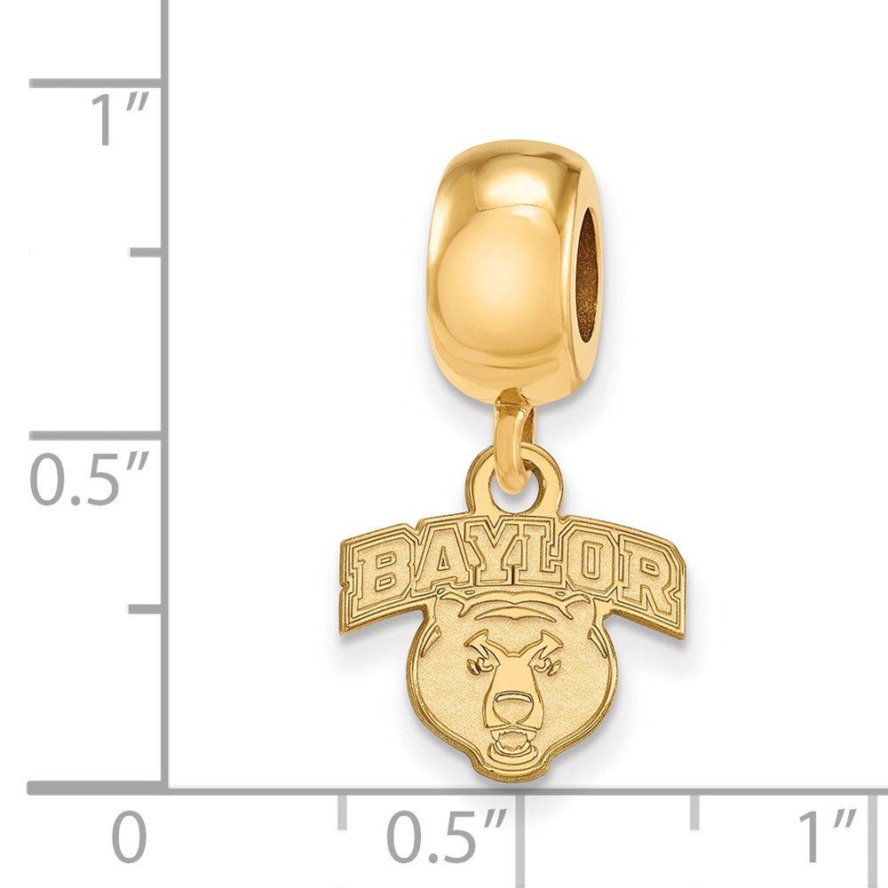 Baylor Bead Charm Extra Small (3/8 Inch) Dangle (Gold Plated)