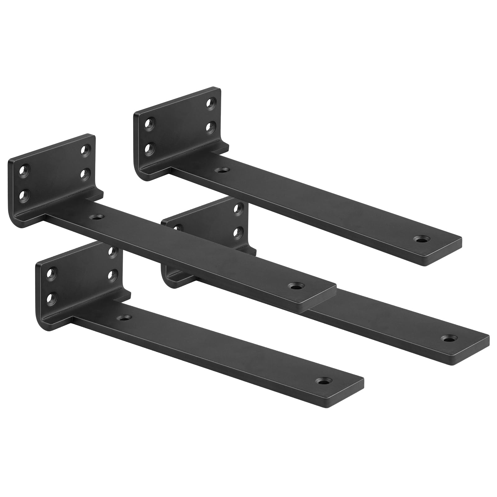 Aunulahca Floating Shelf Brackets 12 inch 4 Pack L Brackets - shelf brackets and supports | Mubboo