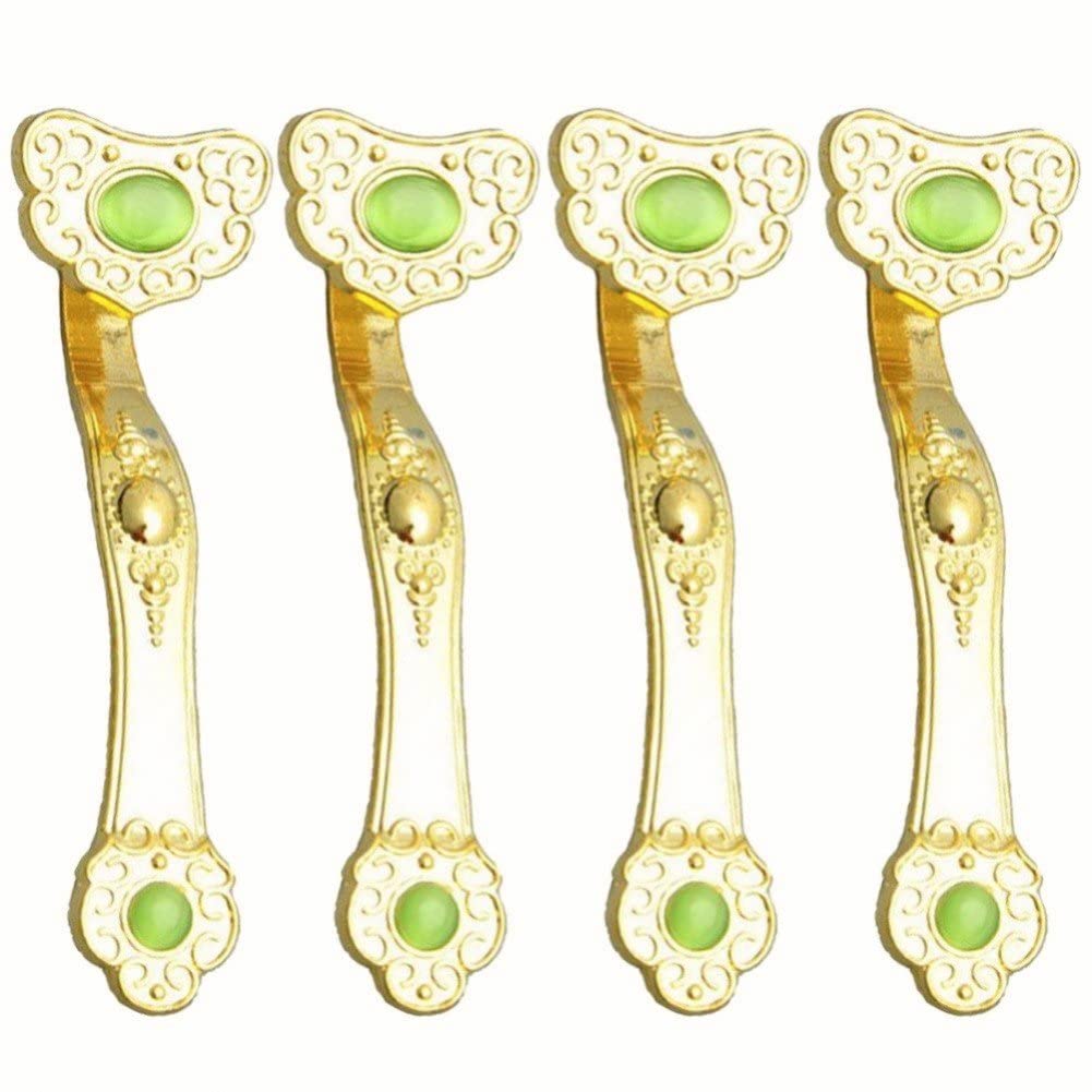 Danlai Ruyi 4Pcs Metal Sculpture Figurine Ornament Ruyi Gift Desk Ornament Decorative Fortune Chinese Jewelry Feng Shui Decoration