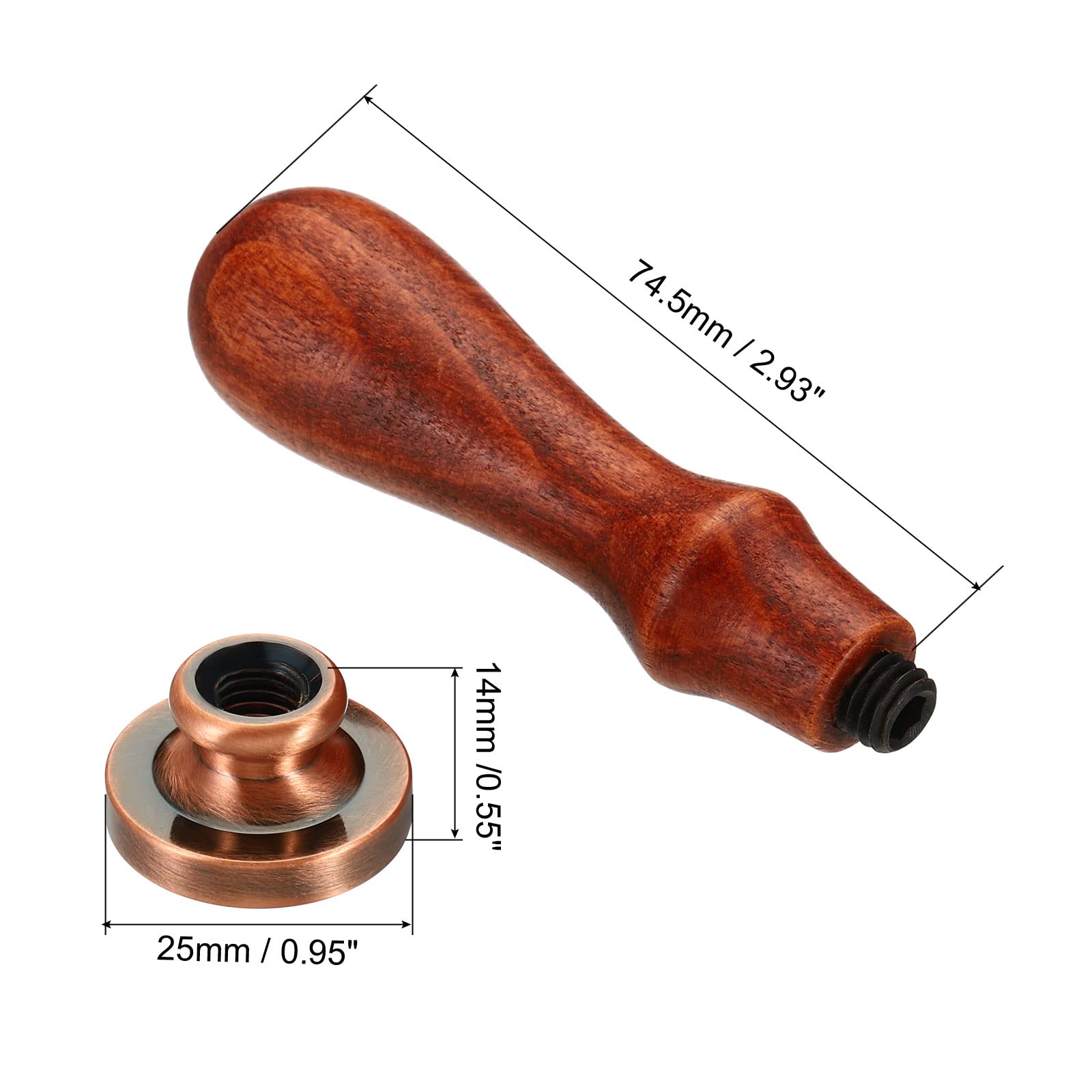 PATIKIL Round Blank Wax Seal Stamp - Image 2