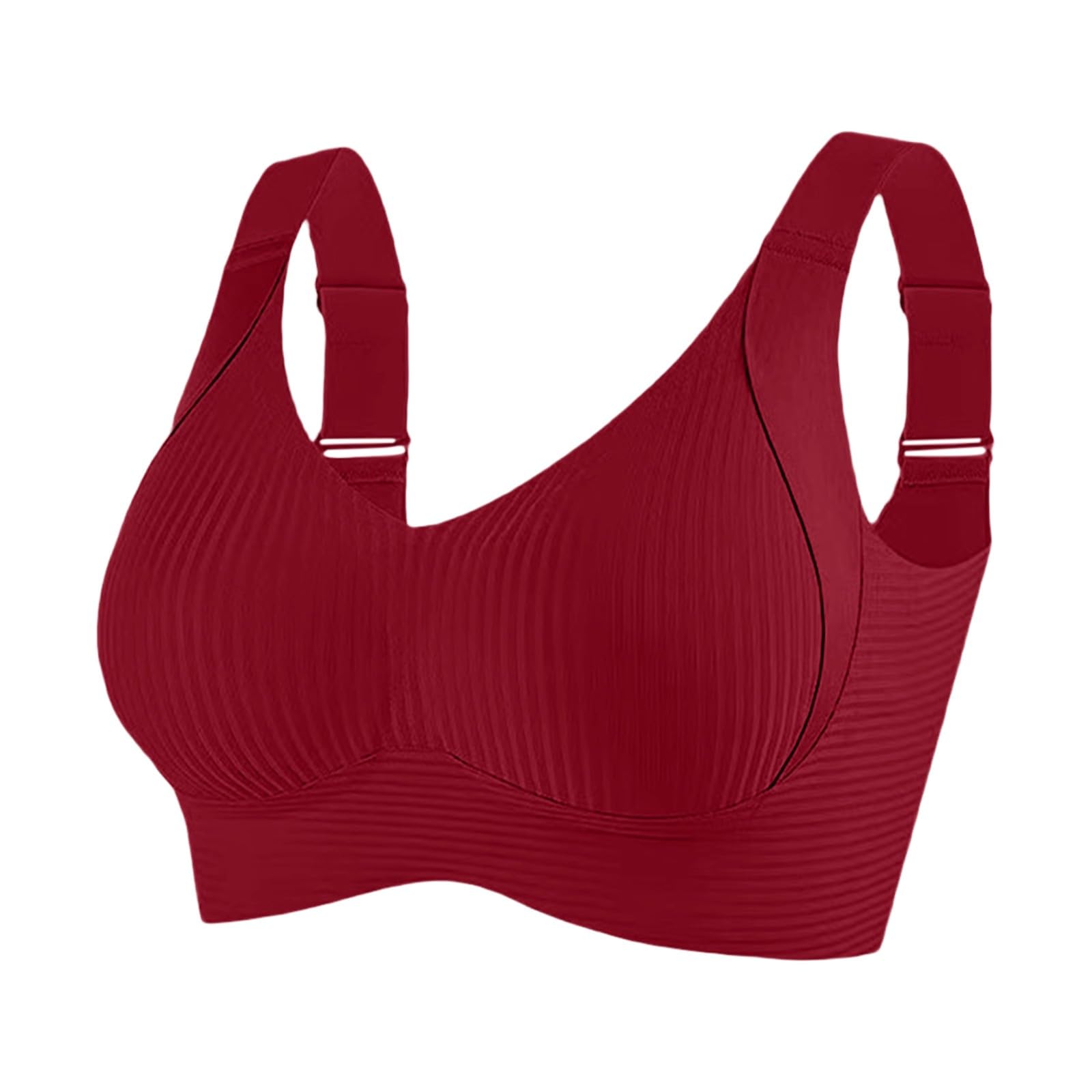 Reggiseni Comfort da Donna UK Sport Push Up Senza Cuciture Confezione da 3 Wireless a Costine Grandi Seni Cadenti Top da Donna Anziani Sport Support Lift Reggiseno Morbido Regolabile Comfort ad Alto