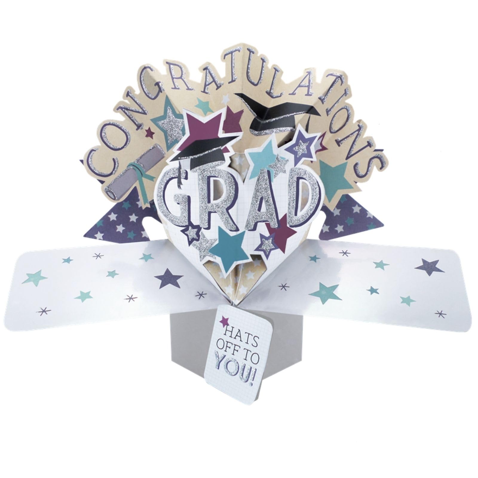 Graduation Pop-Up Greeting Card Original Second Nature 3D Pop Up Cards