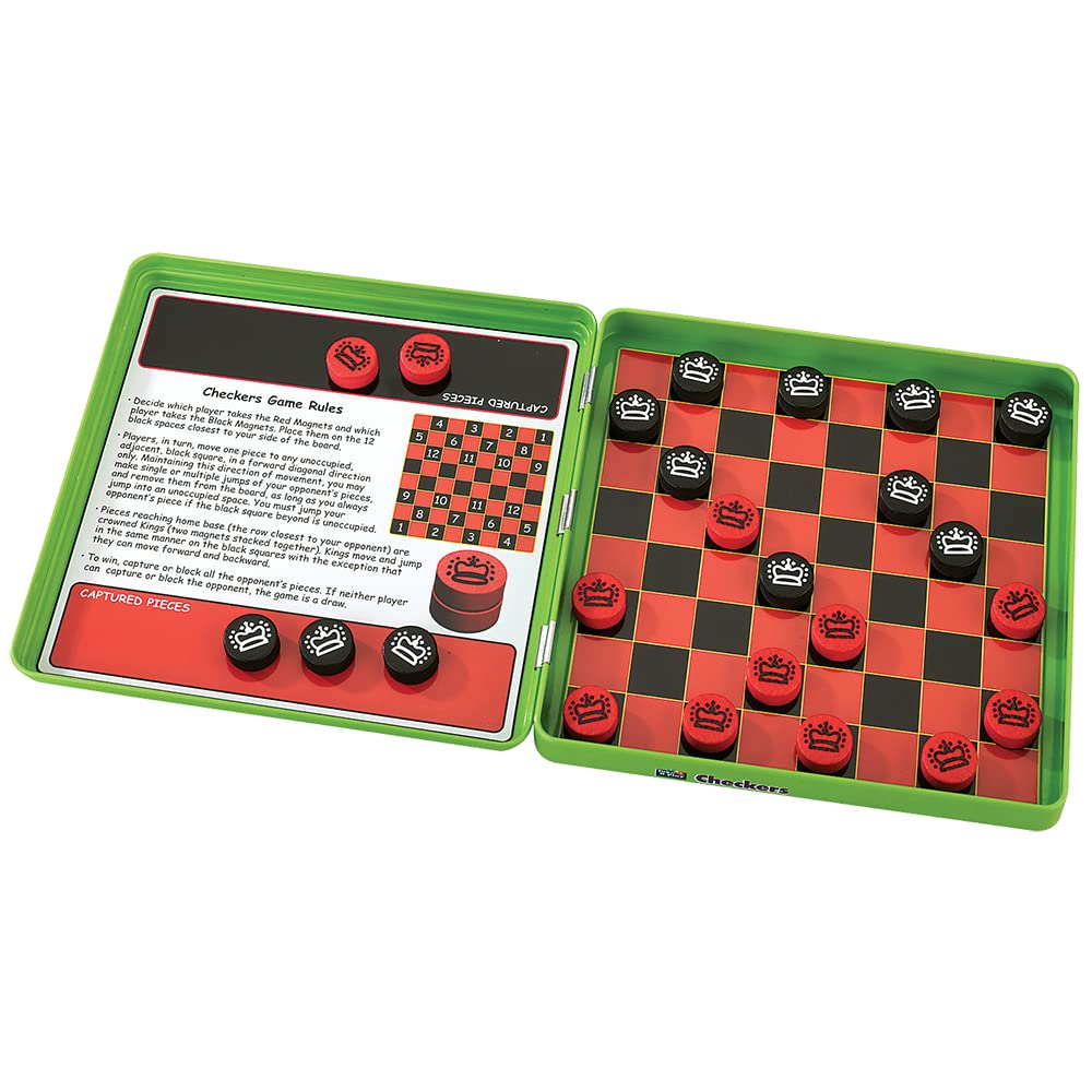 Amazon.com: Take 'N Play Anywhere — Checkers — Magnetic Travel Game — Fun  on The Go! — for Ages 4+ : Toys & Games