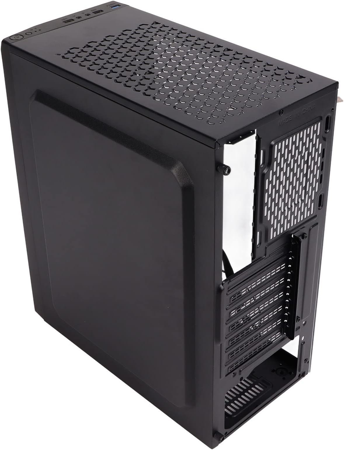 Desktop Chassis Case, ATX Computer Chassis USB Micro ATX Computer Game Case Tempered Glass Computer Case Gaming Chassis Cool Lighting Computer Case Gaming Chassis for PC/Desktop/Computer