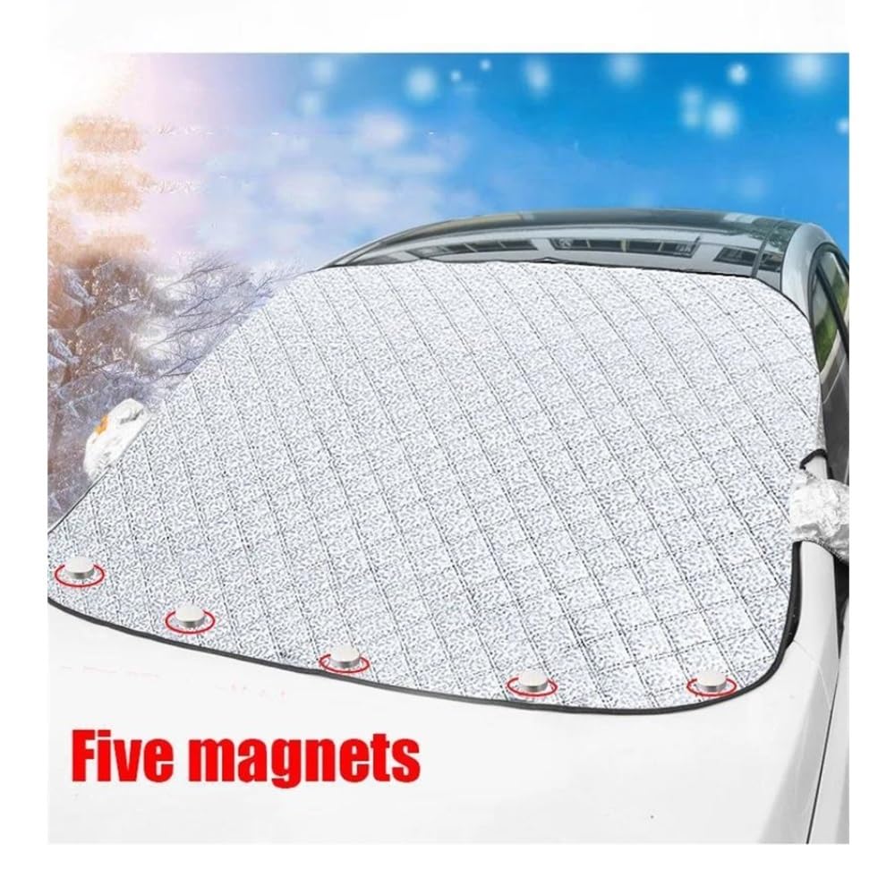 Housse de Protection pour Pare-Brise Pare-Brise De Voiture À Bord Magnétique Couverture De Neige Pare-Soleil D'extérieur Imperméable Protection Anti-Gel Et Glace Protection Pare Brise Hiver