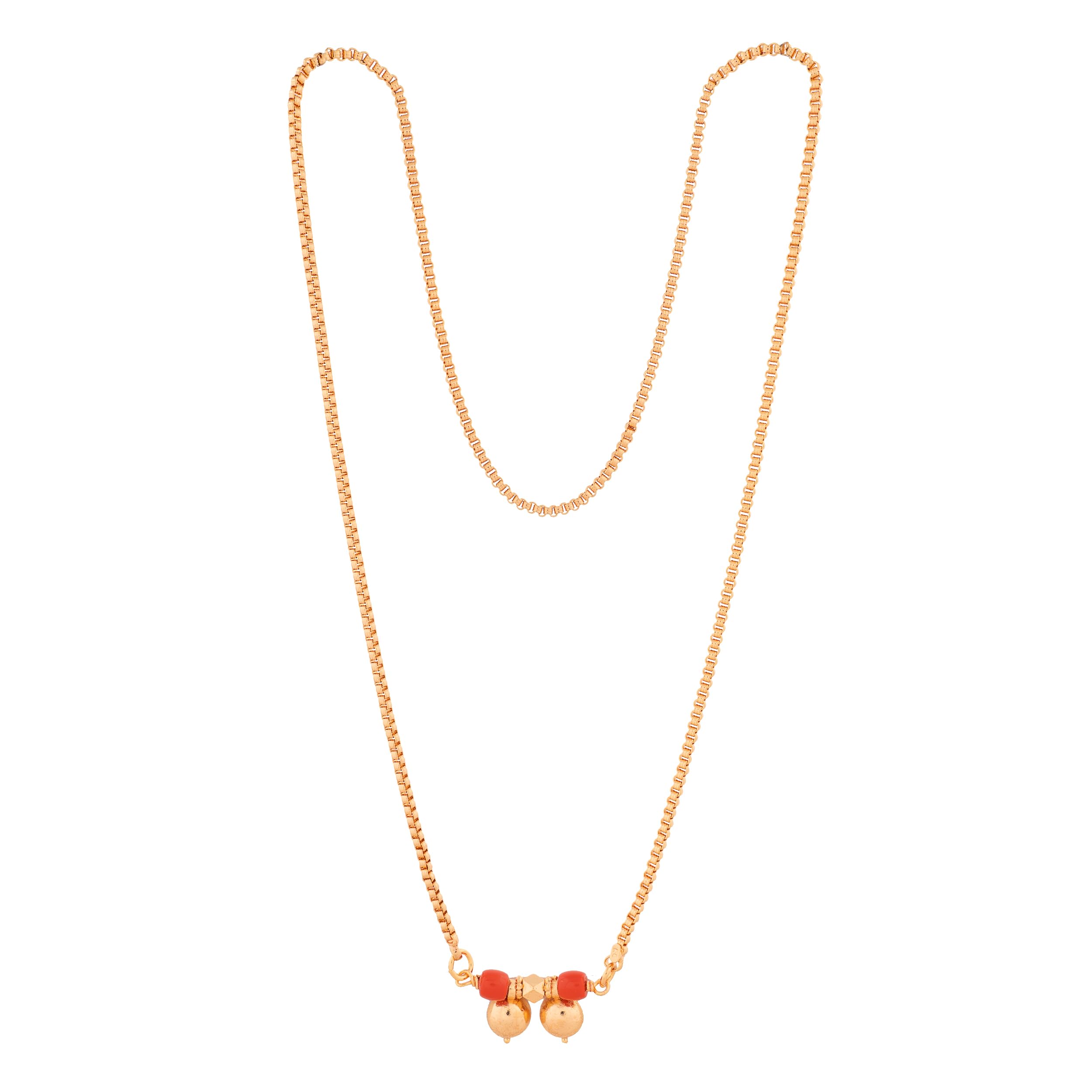 Radhas Creations box chain mangalsutra 30" with double vati tali for women One gram gold No.1226 (Double vati) (B0CSXMMMW3) Amazon Price History, Amazon Price Tracker