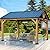 MELLCOM 11x13 FT Cedar Wood Framed Gazebo, Outdoor Hardtop Gazebo with Powder Coated Metal Roof for Patios, Gardens, Lawns