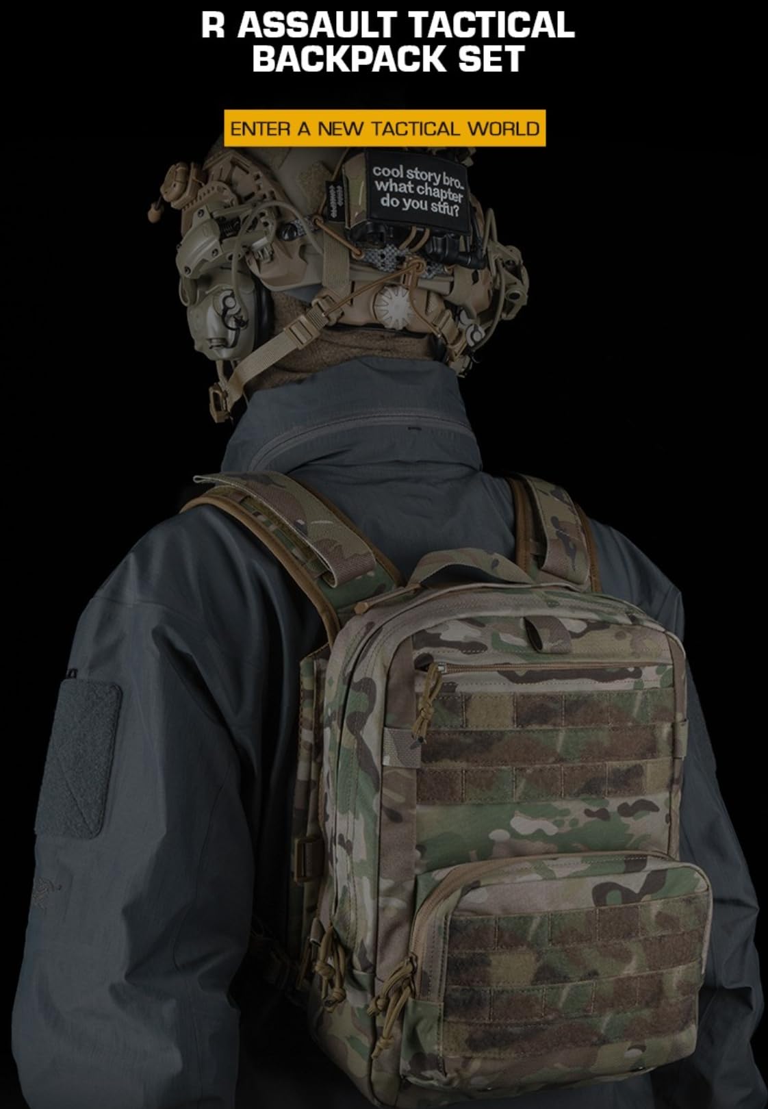 Peminkoo R AssauIt Zaino tattico Set Outdoor Grande capacità Attrezzatura Pacco può Essere Borsa per Accessori Esterna Caccia Escursionismo Campeggio Equipaggiamento