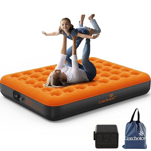 Luxchoice Air Mattress Queen with Cordless Pump 9'' Camping Air Mattress
