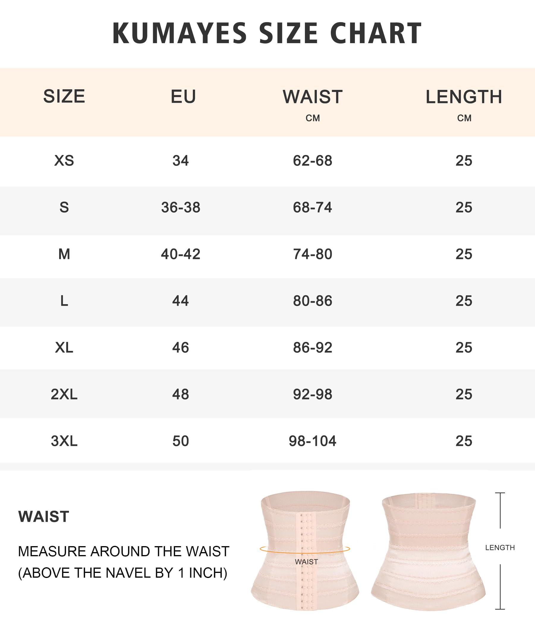 KUMAYES Unterbrust Korsage Damen Waist Trainer Corset Bauchweg Taillenformer Korsett Damen bauchweg Shapewear