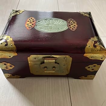 Amazon.co.jp: 中国 白翡翠 彫刻 宝石箱 ジュエリーボックス