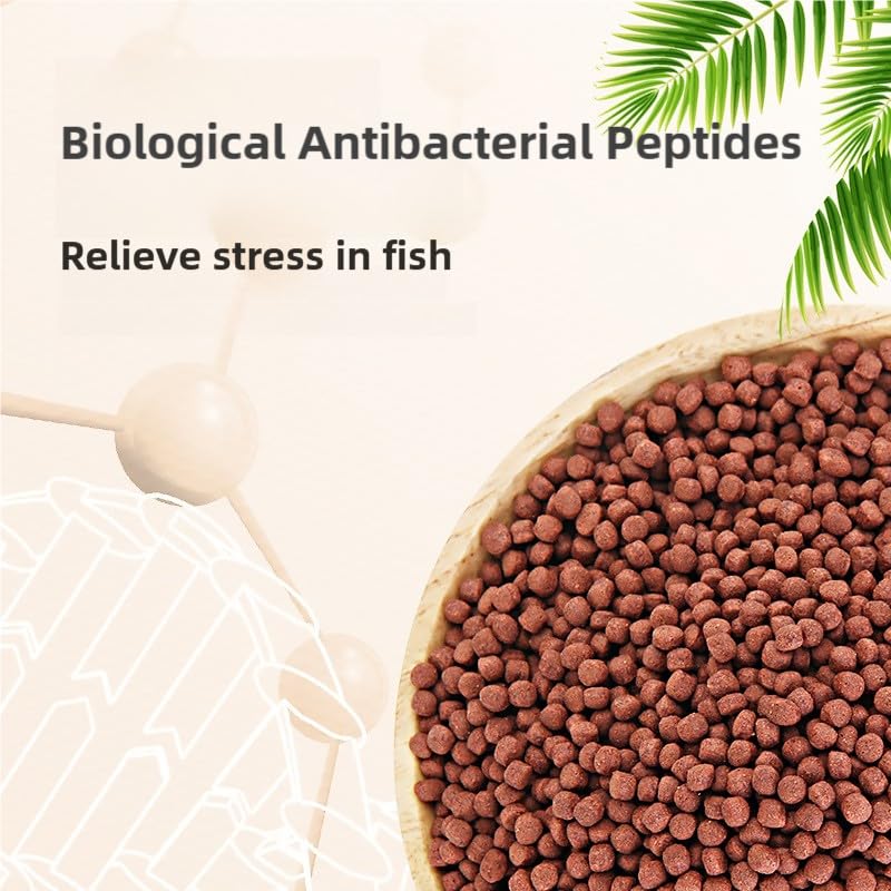 Meki Acua Fish Color Enhancing Red Parrot Cichlid Goldfish Tropical Fish Food Floating Pellets 1.5mm Granules (1.5mm 950g)