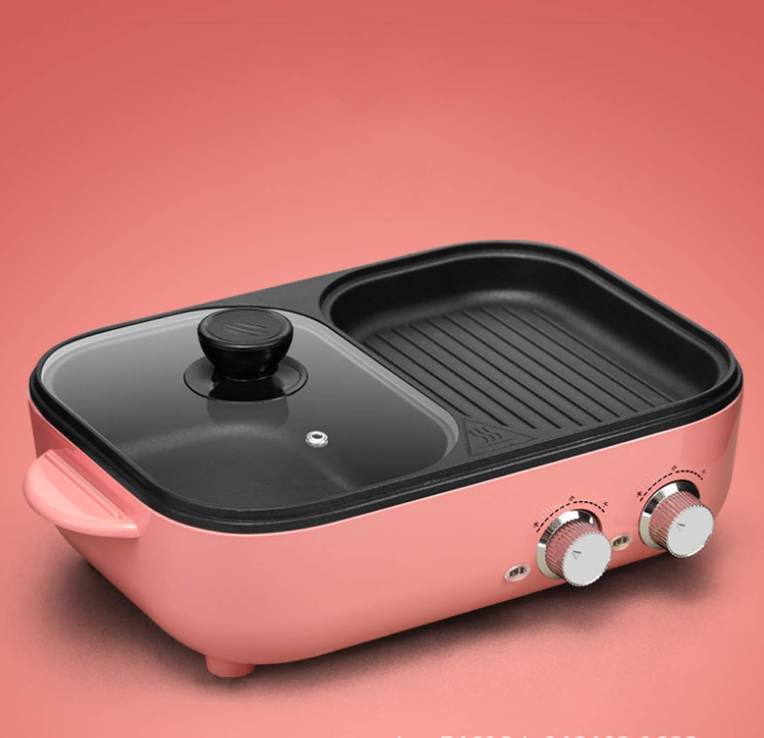 Electric BBQ Fondue 2 In 1 Multifunctional Electric Grill Pan Hot Pot