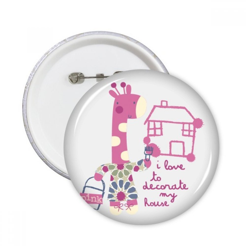 Pins girafe rose pour customiser un vêtement basique facilement - 3