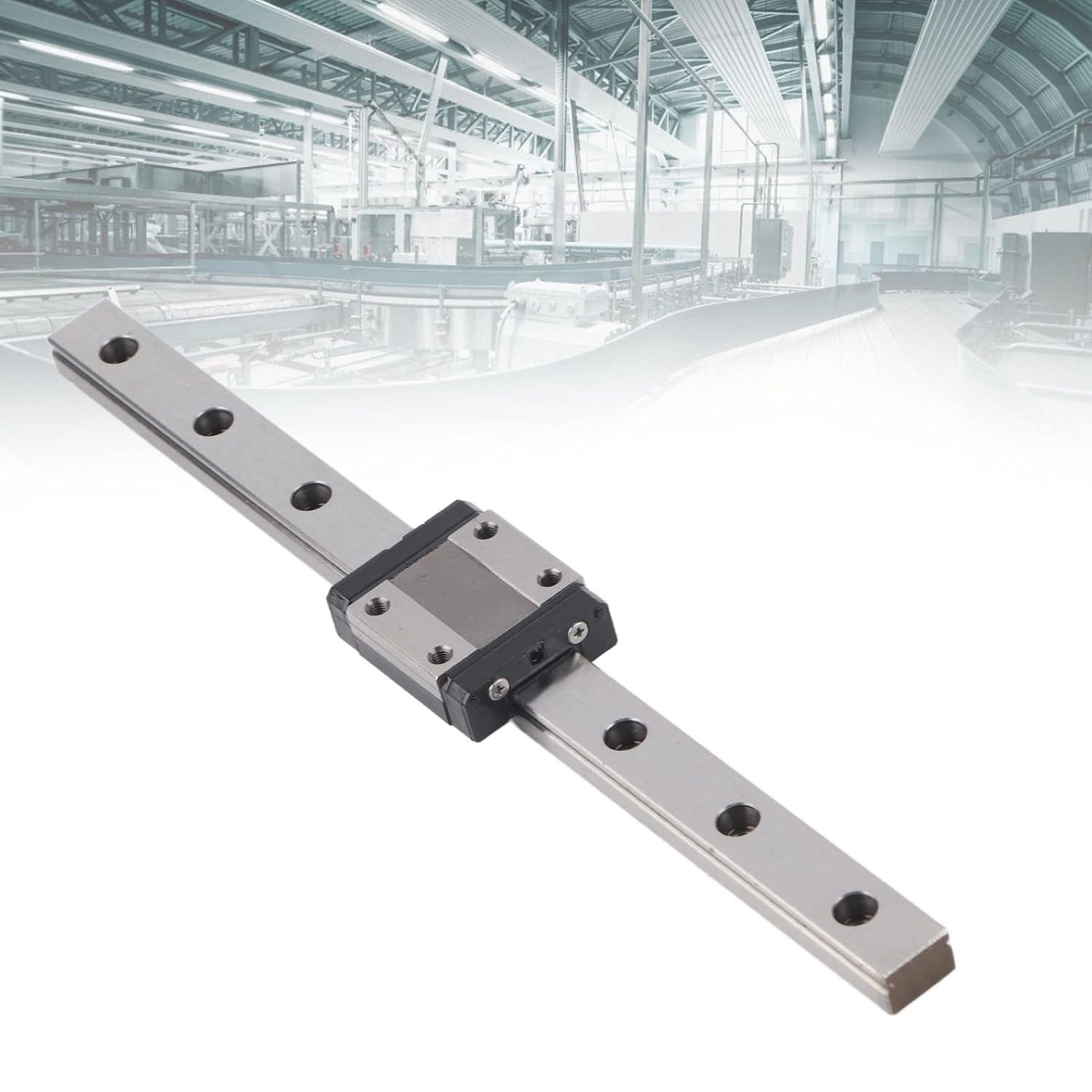 Steel Way, Linear Rail, Bearing Steel Slide Block Motion Way Tools 12mm / 0.5in for CNC Machine MGN12, Mechanicalcomponents (350mm)