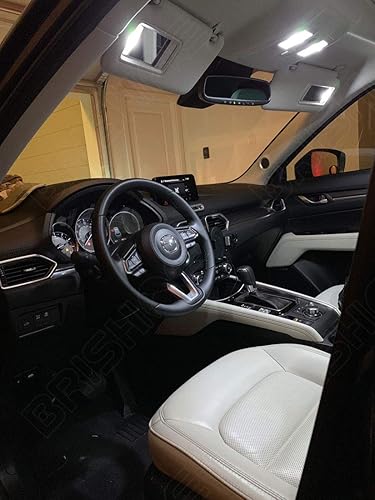 Miniatura 5 de BRISHINE Kit de luces LED interiores blancas para Mazda CX-5 2013 2014 2015 2016 2017 2018 2019 2020 2021 Super Bright 6000K Paquete de bombillas