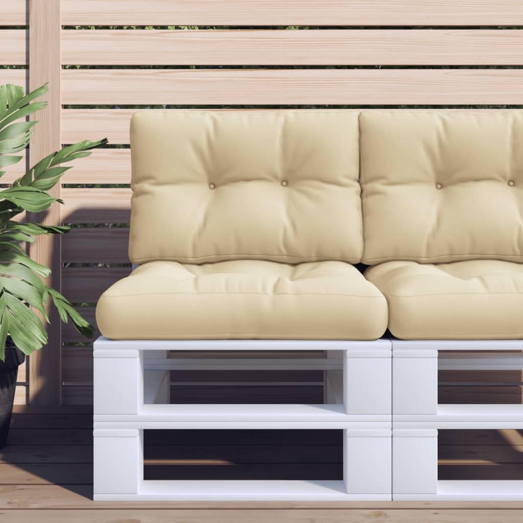 vidaXL Cojín para sofá de palets de Tela Beige 60x40x12 cm