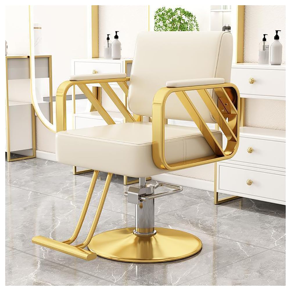 OZBMA Hydraulic Barber Chair Salon for Hair Stylist Tattoo Shampoo Equipment,White,A (White C)