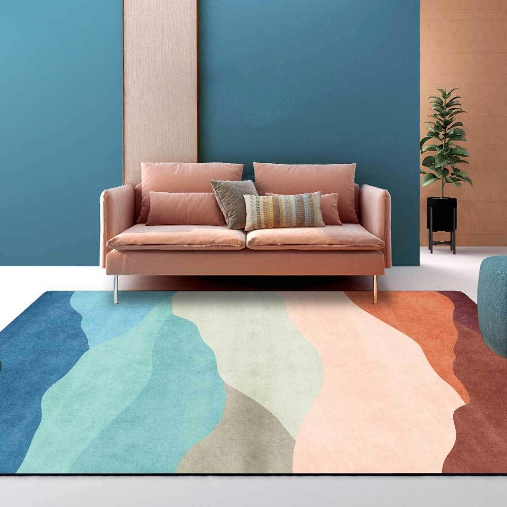 Teppich Wohnzimmer Designer 180x280cm abstraktes Patchwork in Bonbonfarben Wohnzimmer/Schlafzimmer/Arbeitszimmer/Couchtisch