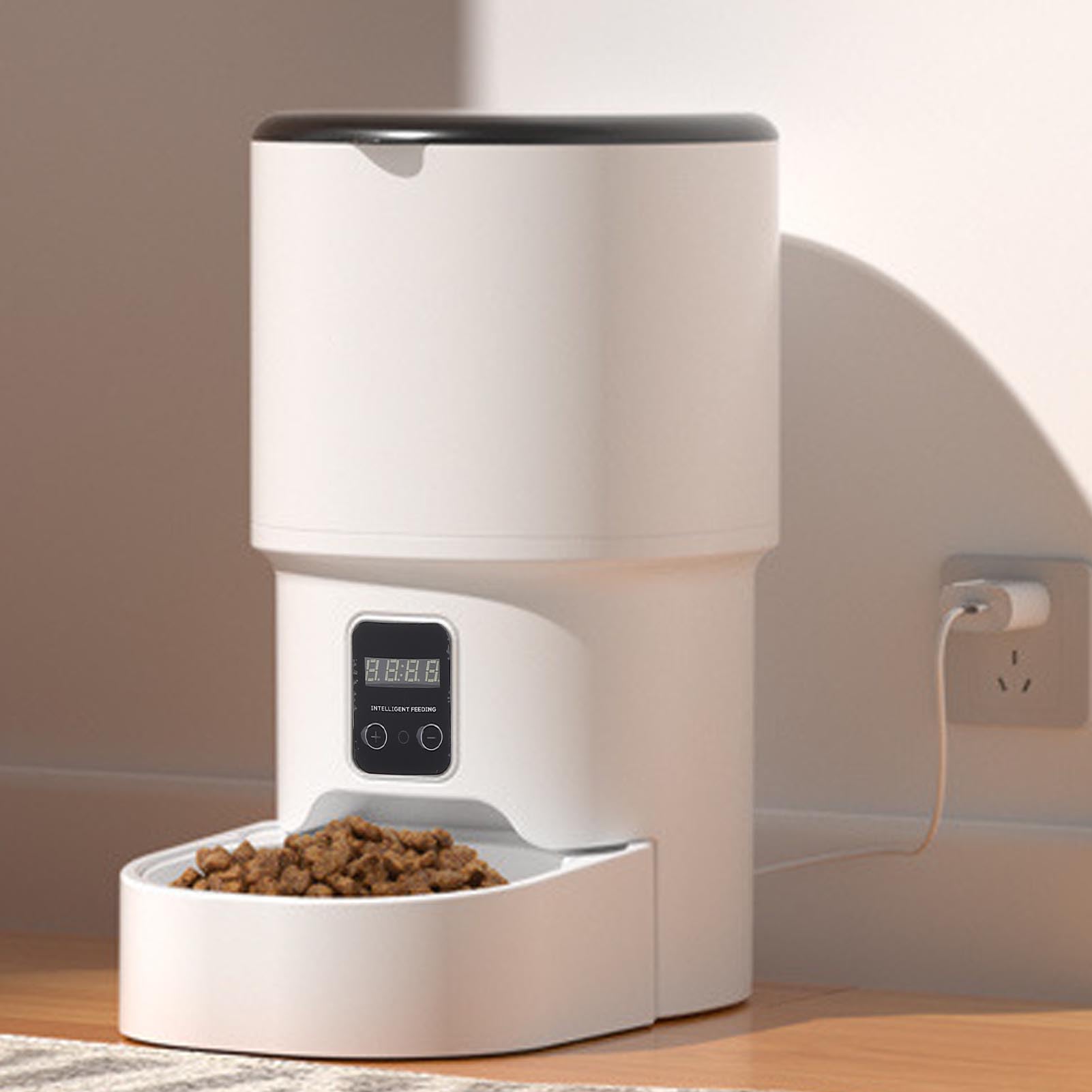 Smart Pet Feeder, WiFi APP-gesteuerter Automatischer Katzenfutter-Wasserbrunnen, Leiser Betrieb, Große Kapazität, Multifunktionaler Futter- und Wasserspender für Katzen und Hunde