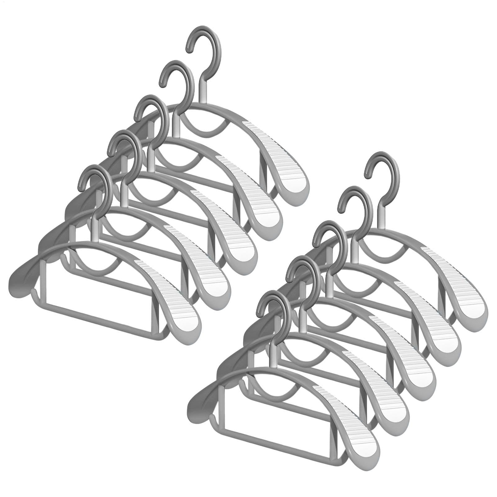 Coat Rack with Hooks Wide Shoulder - 10 Clothes,Sturdy Hangers Organizer with Pants,Space Saver