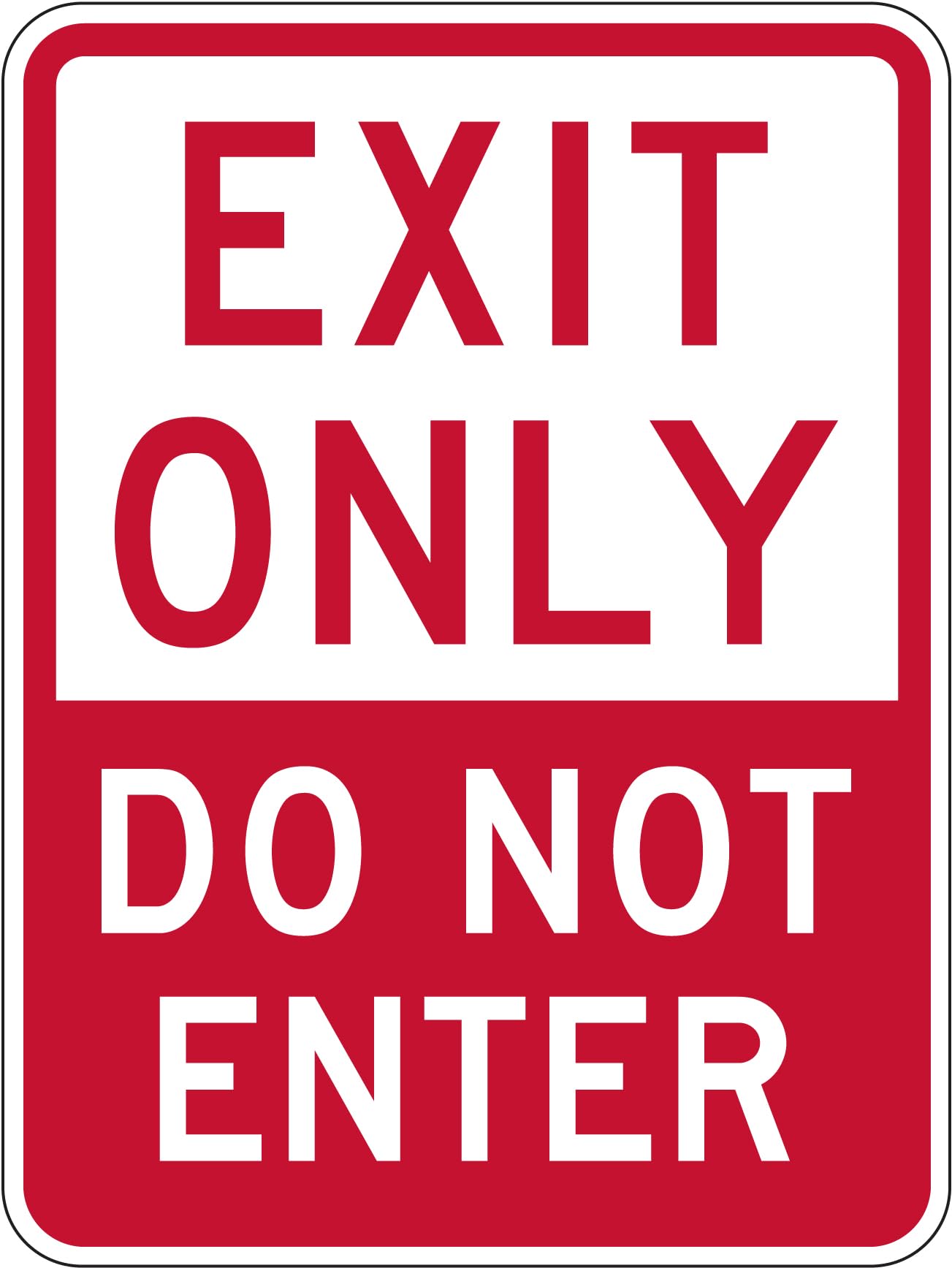 STOPSignsAndMore - Exit Only Do Not Enter Sign - 18x24 - Reflective | Rust Free Aluminum