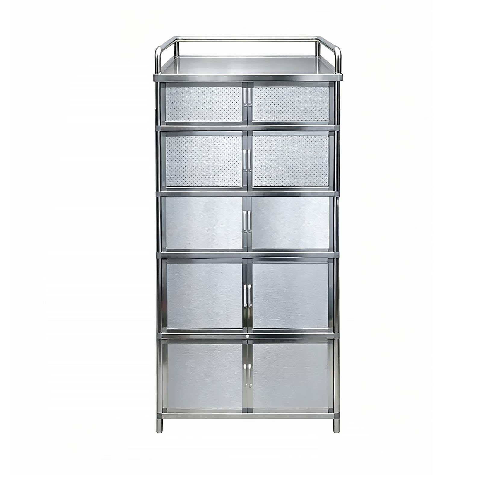 Armario de Cocina INOX, Buffet para Microondas y Ollas