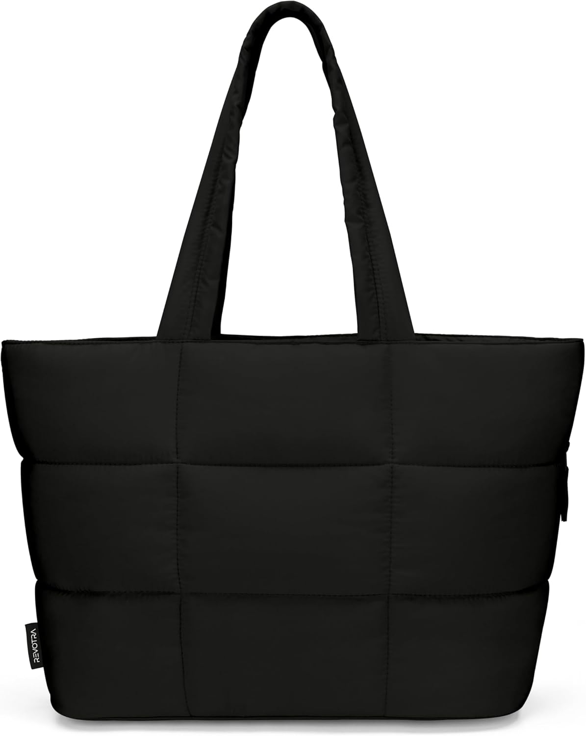 Puffer Tote Bag for Women, Large Quilted Puffy Handbag with Side Pockets Lightweight Shoulder Bag