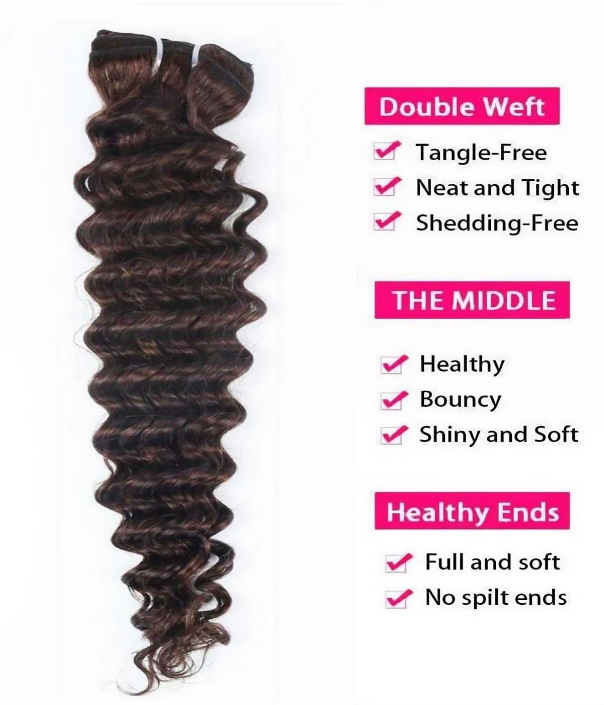 Sexycat Deep Curly Hair Extensions Clip in 18 Inch 8Pcs 120g Clip in Hair Extensions Real Human Hair - Image 3