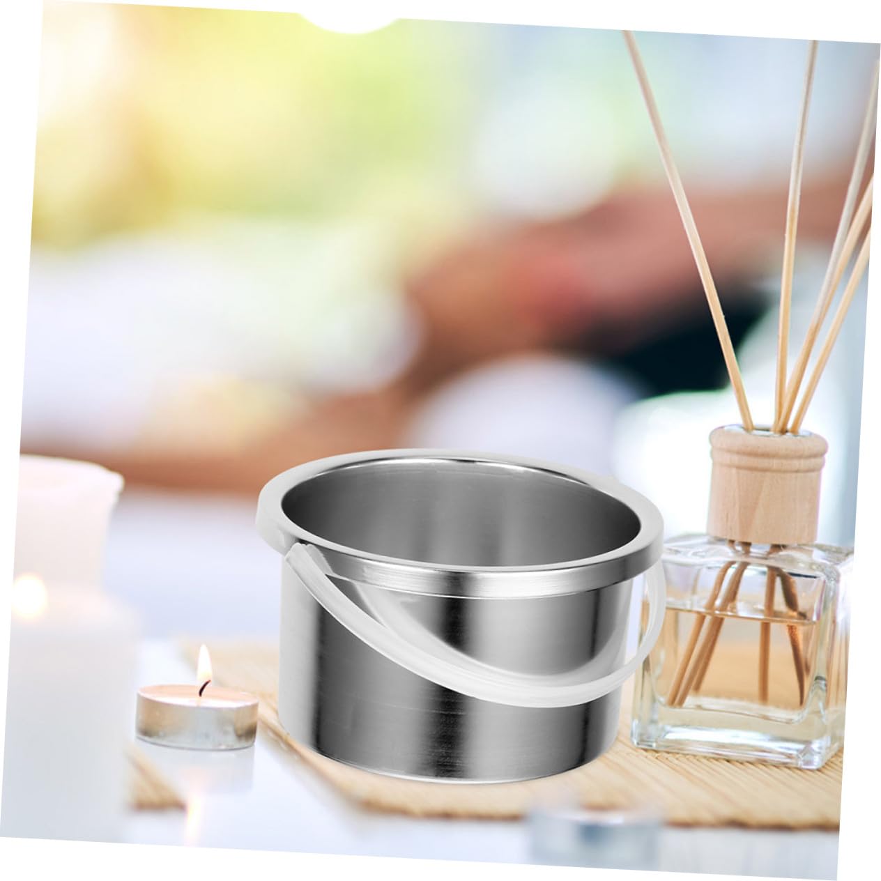 Mobestech Recipiente de Cera de Repuesto de 500Ml en Aleación de Aluminio Calentamiento Uniforme y Diseño Portátil para Uso Profesional y Doméstico, Pack de 2 Piezas