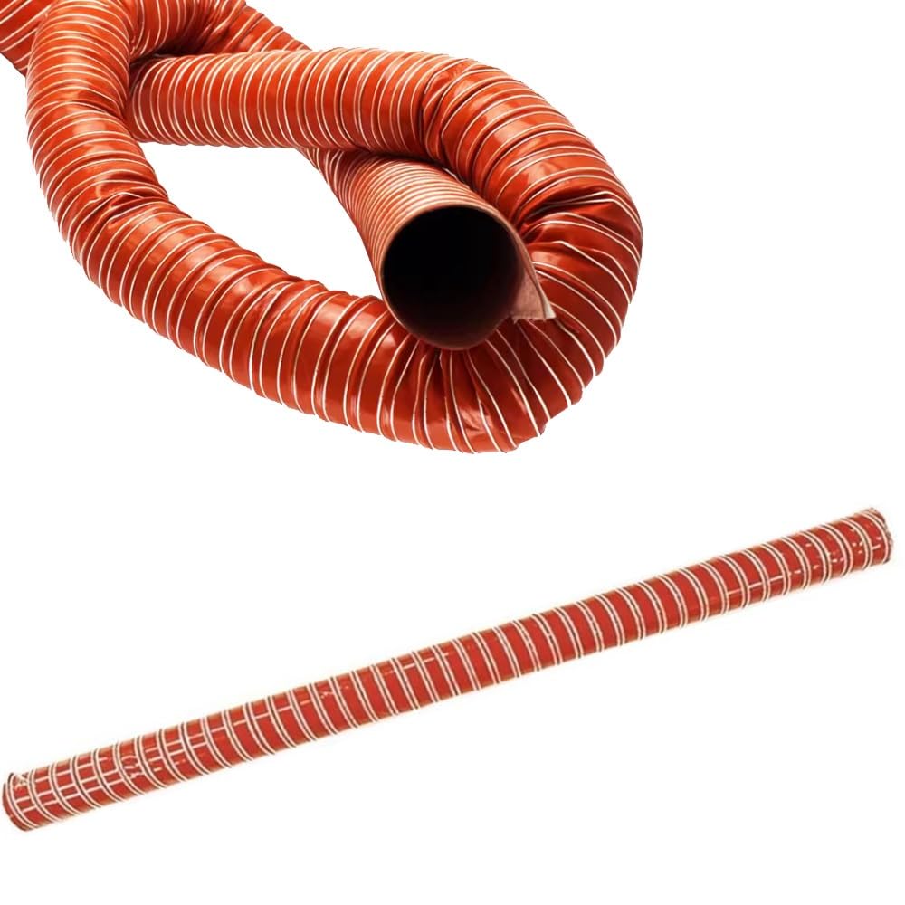 Tubo Flessibile per Condotto Aria Auto da 3,3 Piedi (200 mm) per Ventilazione di Riscaldamento, fumi industriali, Condotto di aspirazione Aria in Silicone Resistente al Calore, Soluzione Ott