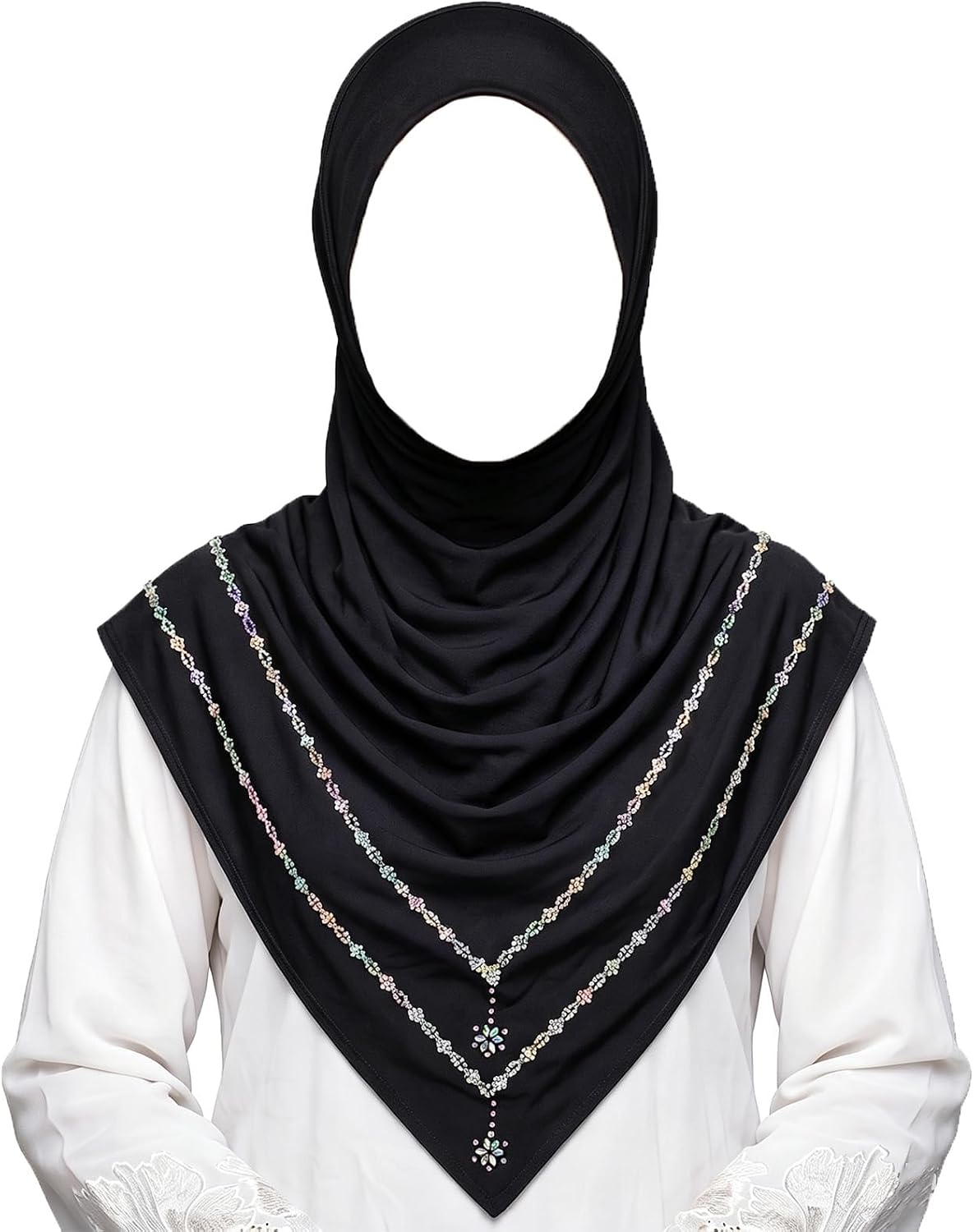 Instant Hijab For Women Rhinestone Ready To Wear Khimar Hijabs