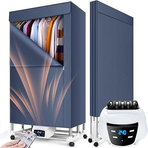 Secadora de ropa eléctrica de 2000 W, Secadora de ropa portátil, Secadora de ropa eléctrica, 560L Secadora de ropa impermeable de gran capacidad con