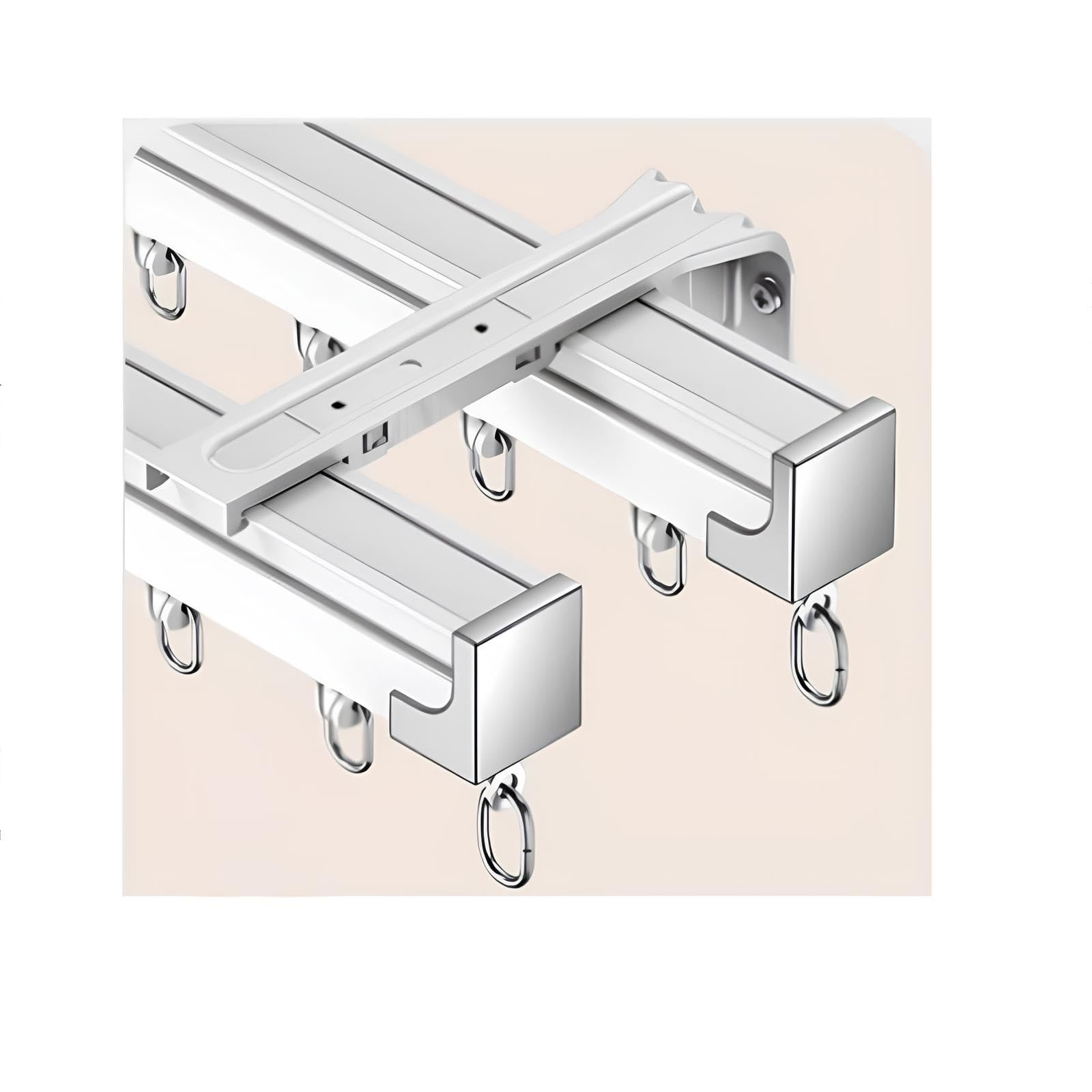 Barres métalliques pliables pour rideau de douche en L ou U FlexibleTrac