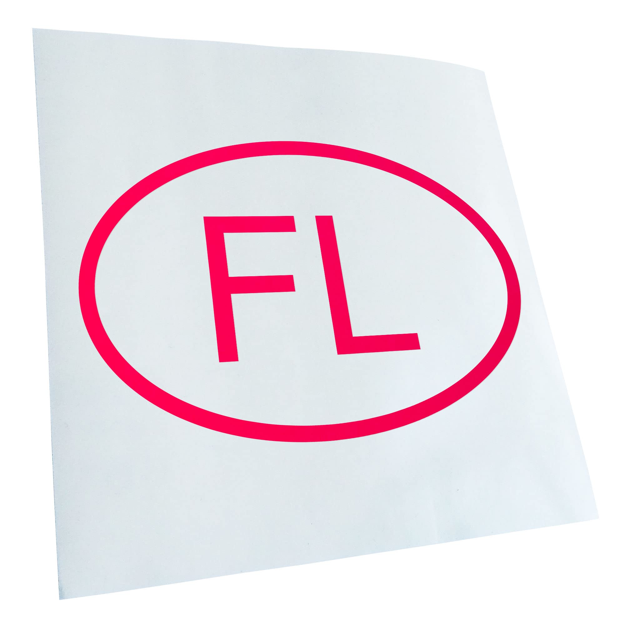 Kiwistar - Car Sticker - Neon Pink - 30 x 20 cm Liechtenstein FL Sticker for Car, Laptop, Bicycle, Truck, Motorcycle Multi-Coloured JDM Decal Racing