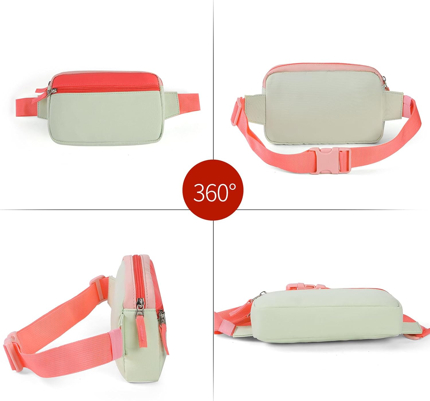 Fanny Pack Teens Easter Basket Stuffers for Kids: Birthday Gift for 5 6 7 8 9 10 11 12 Year Old Teen Girls, Preppy Cute Trendy Stuff Colorblock Crossbody Bag Adjustable Belt Bags for Travel - Image 3