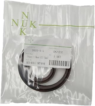 Front Oil Seal 15877-04140 1587704140 & Rear Oil Seal 19215-99160 1921599160 Compatible for Kubota D722 D782 D902 Z482 Z602 Engine