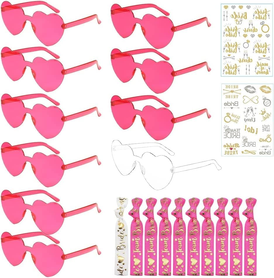 Aurasky Herz Partybrillen Set - 9-teilig Für Braut Produktbild-Vorschau 10