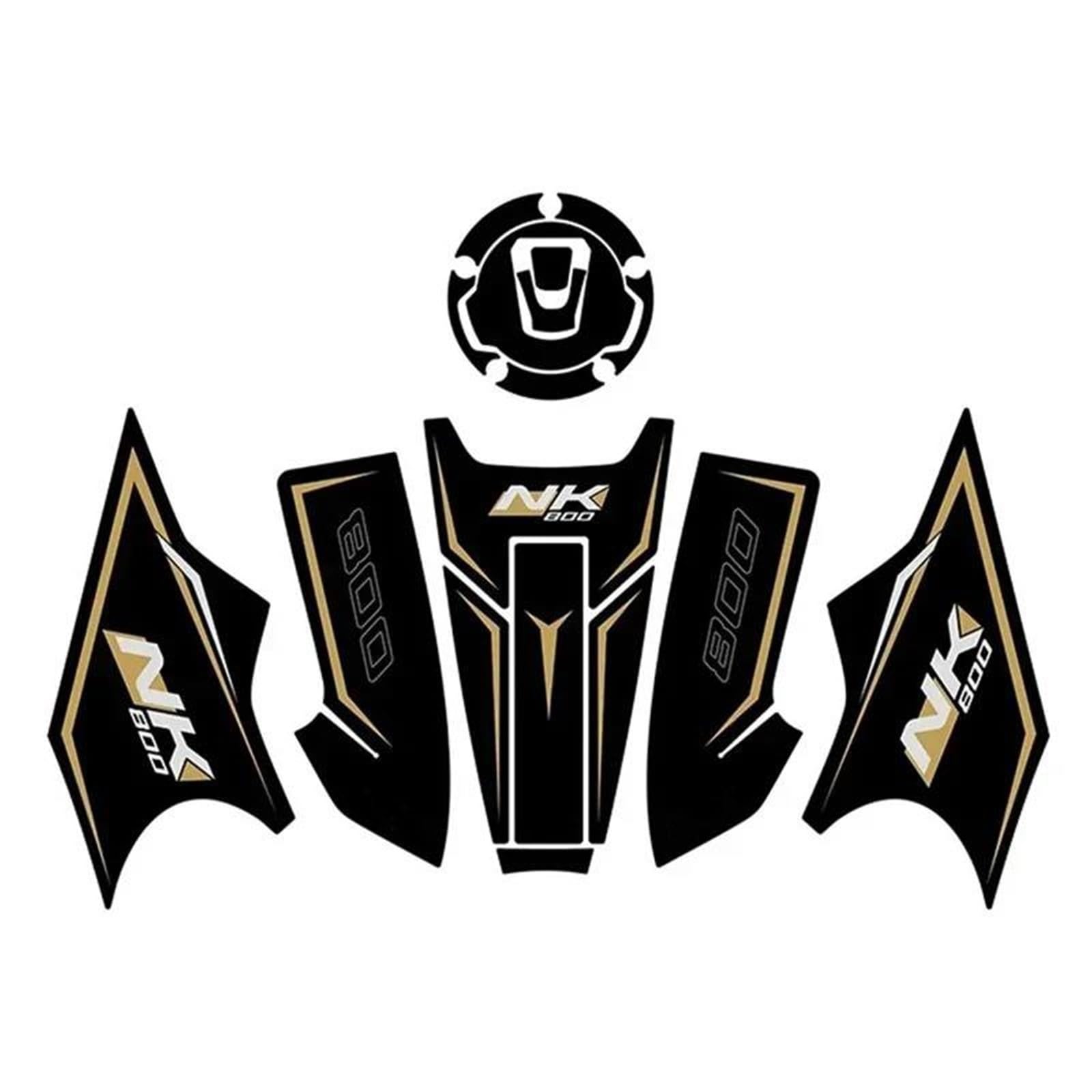 Motorcycle Side Fuel Tank Pads Protector Stickers TankPads Sticker for CFMOTO 800NK Bike Tank Film(Gold)