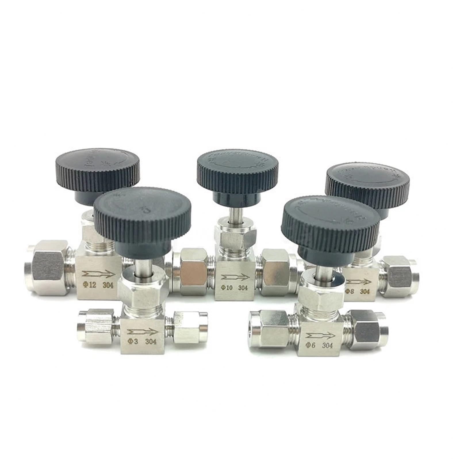 Vanne à aiguille anti fuite en inox 304 pour sécuriser vos tubes de 4mm