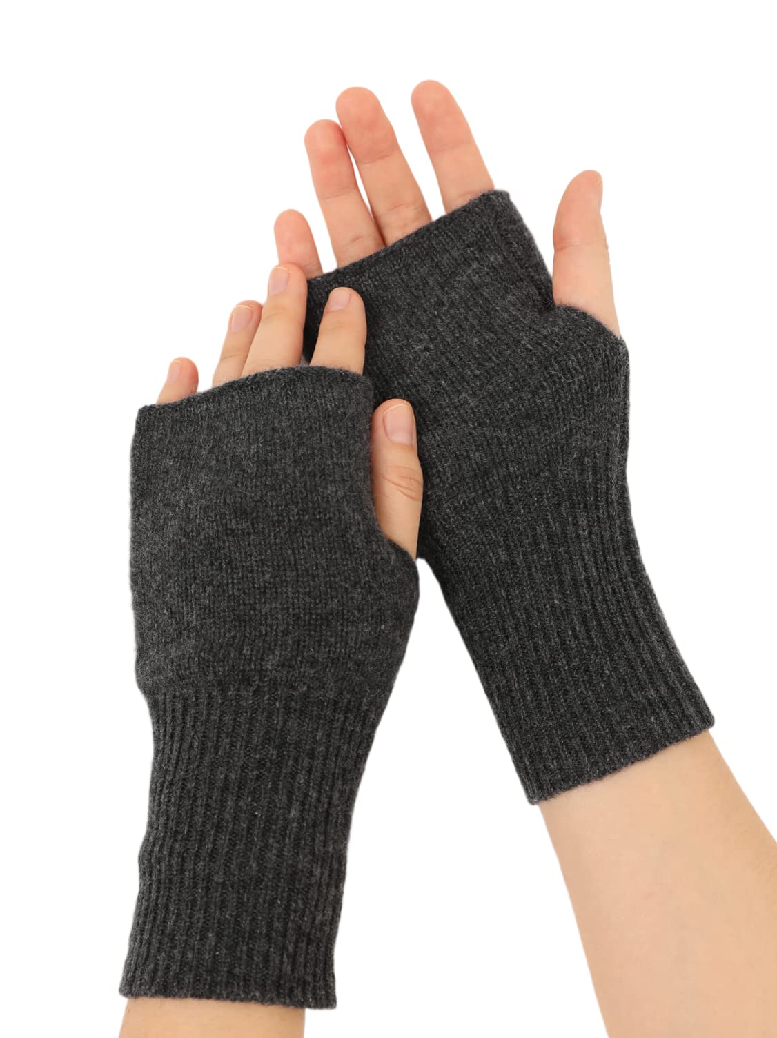 Kaschmir Pulswärmer Halb-handschuhe Fingerlose 2-fädige dick gestrickte