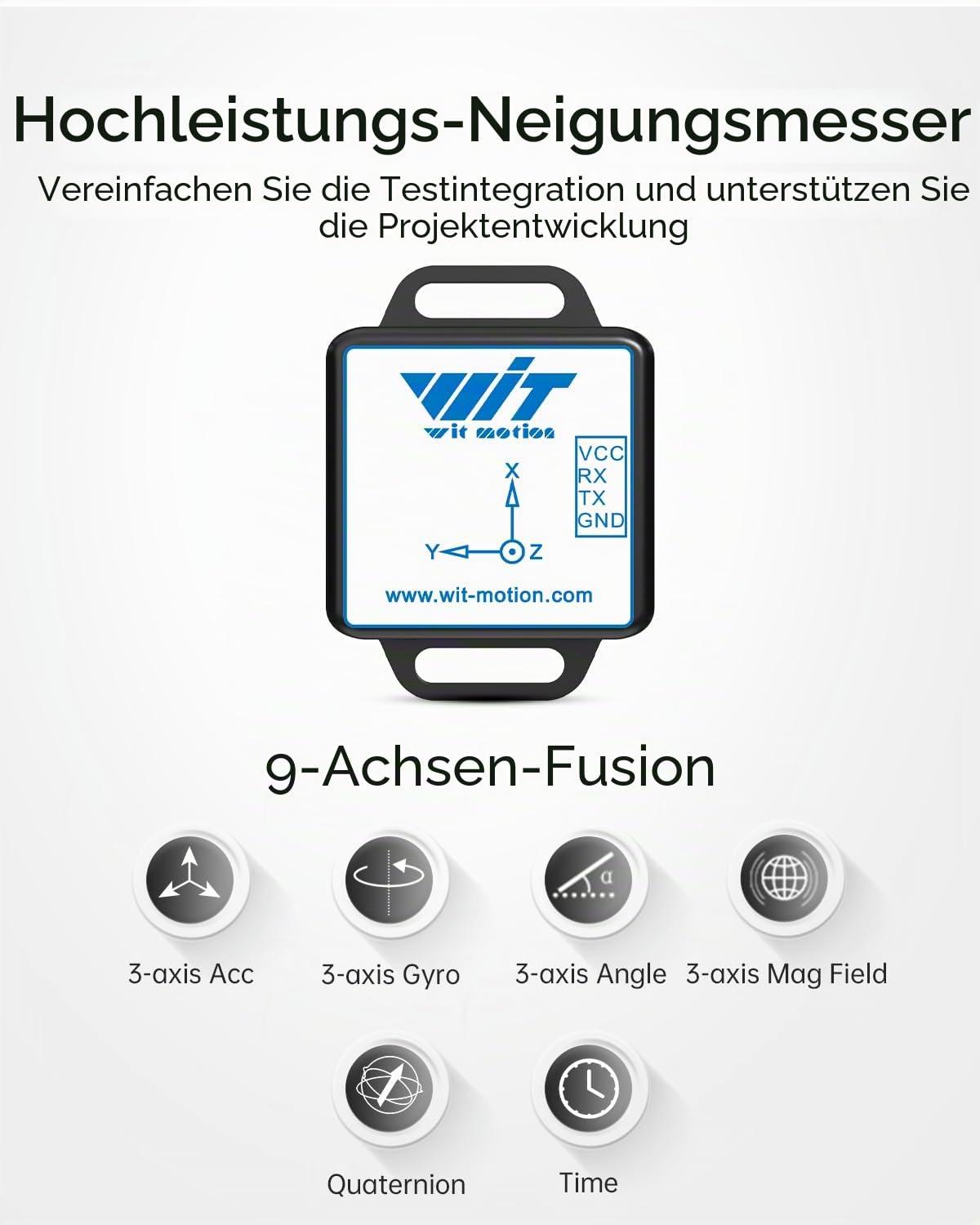 [IMU-Beschleunigungssensor-Logger] WT901C-232 9-Achsen-Neigungssensor, 3-Achsen-Beschleunigungssensor, Gyroskop, Magnetometer, Neigungssensor, Digitalkompass, USB-RS232-MPU9250-Modul
