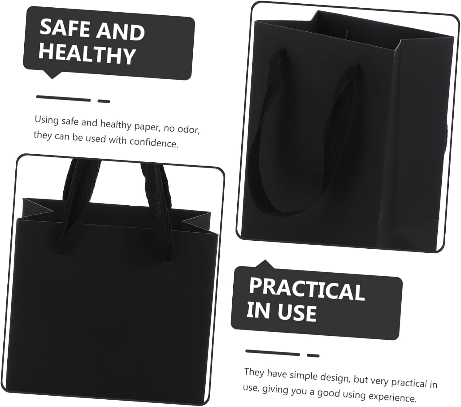 EXHUMKY 10pcs Portable Paper Gift Bags for Wrapping Presents image 4