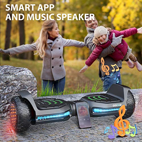 Gyroor Hoverboard Offroad All Terrain Flashing Led Wheel Self Balancing G5 Hoverboards With Bluetooth Speaker For Kids And Adults, Ul 2272 Certified #TOP4