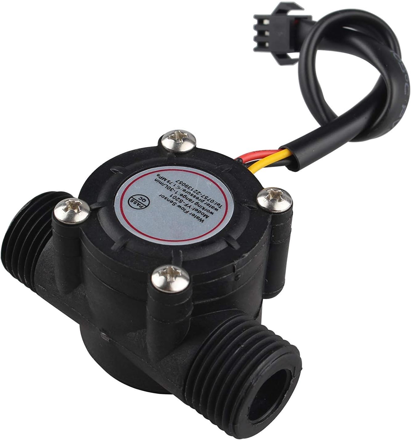 ARCELI YF-S201 1-30L/min Water Flow Sensor, Flow Meter, Surface Mount, Electrical Signal, Water Treatment, Plumbing, Irrigation
