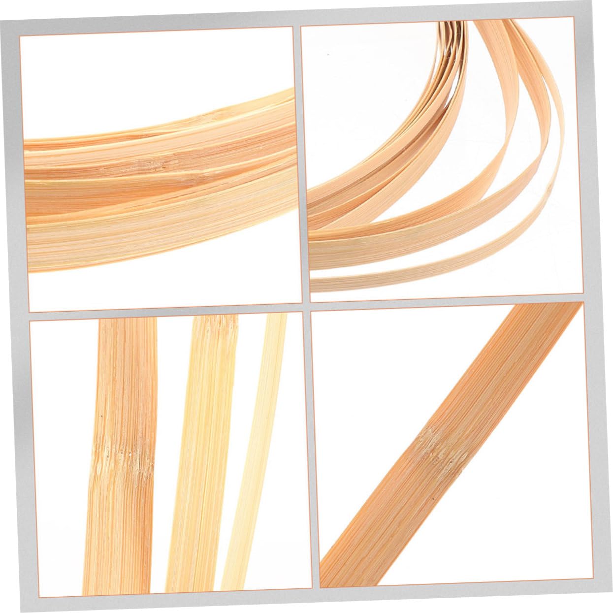 ARTIBETTER 4sets Handmade Reeds DIY Weaving Strips for Craft Projects Home Decor 2rolls*4